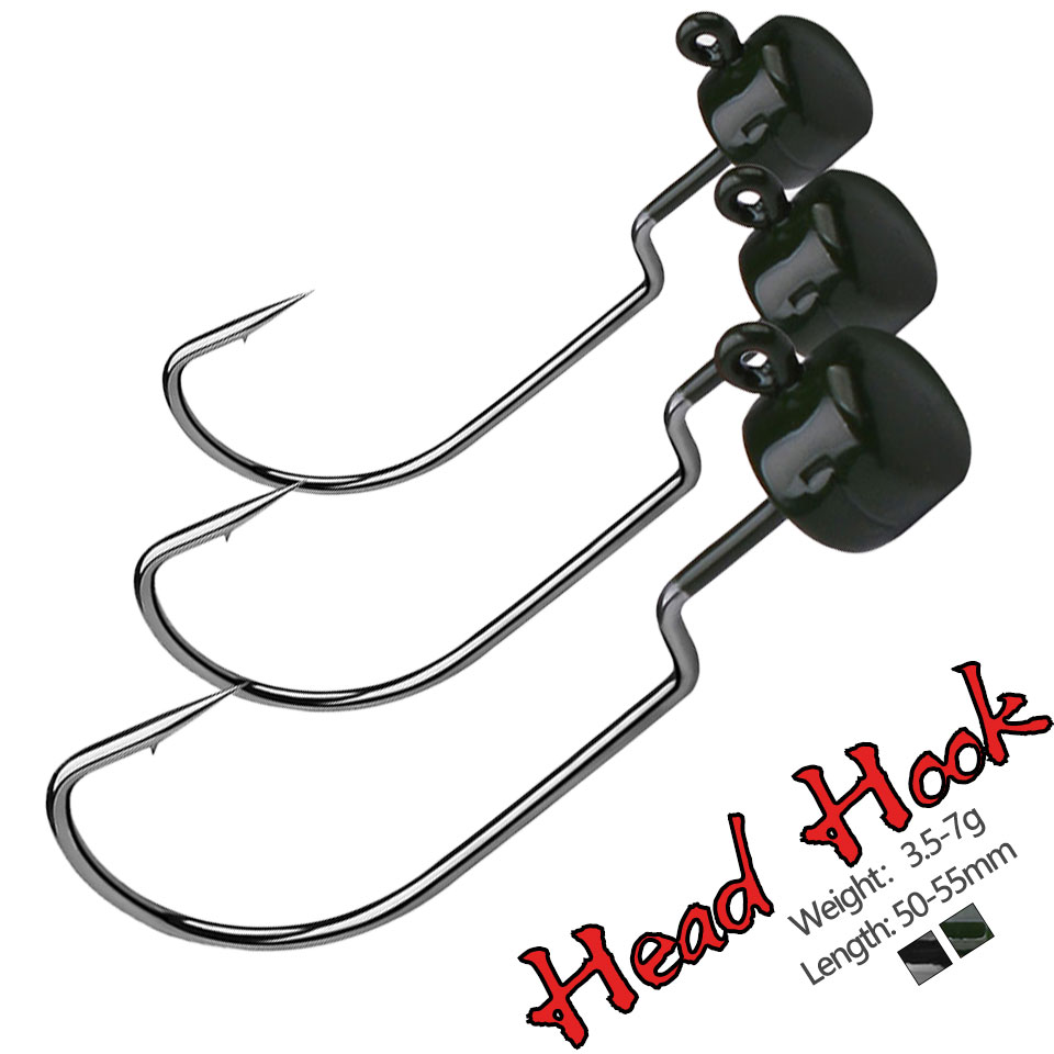 Fishing Hook Offset - 5PCS/LOT 3.5G 5G 7G Barbed Jig