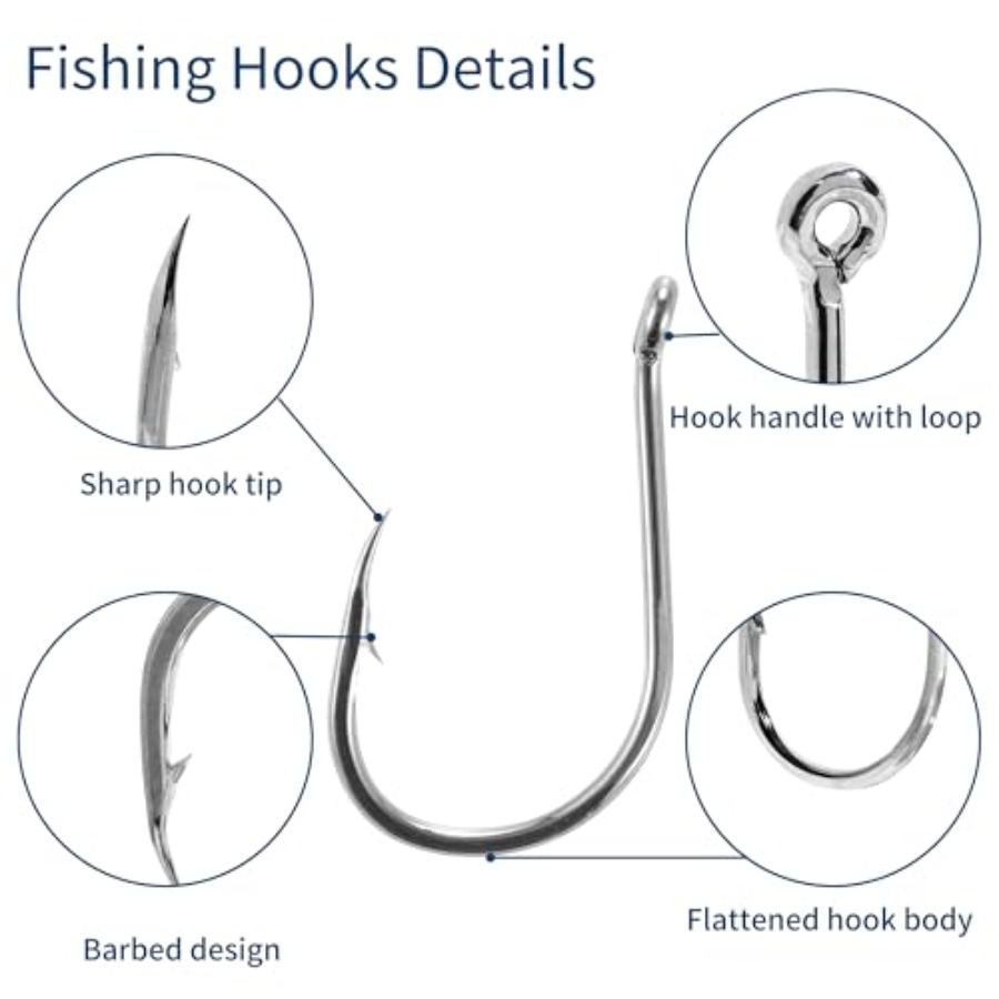 300PCS Fishing Hooks 18 Sizes  - Fishing Hook Size recension och pris