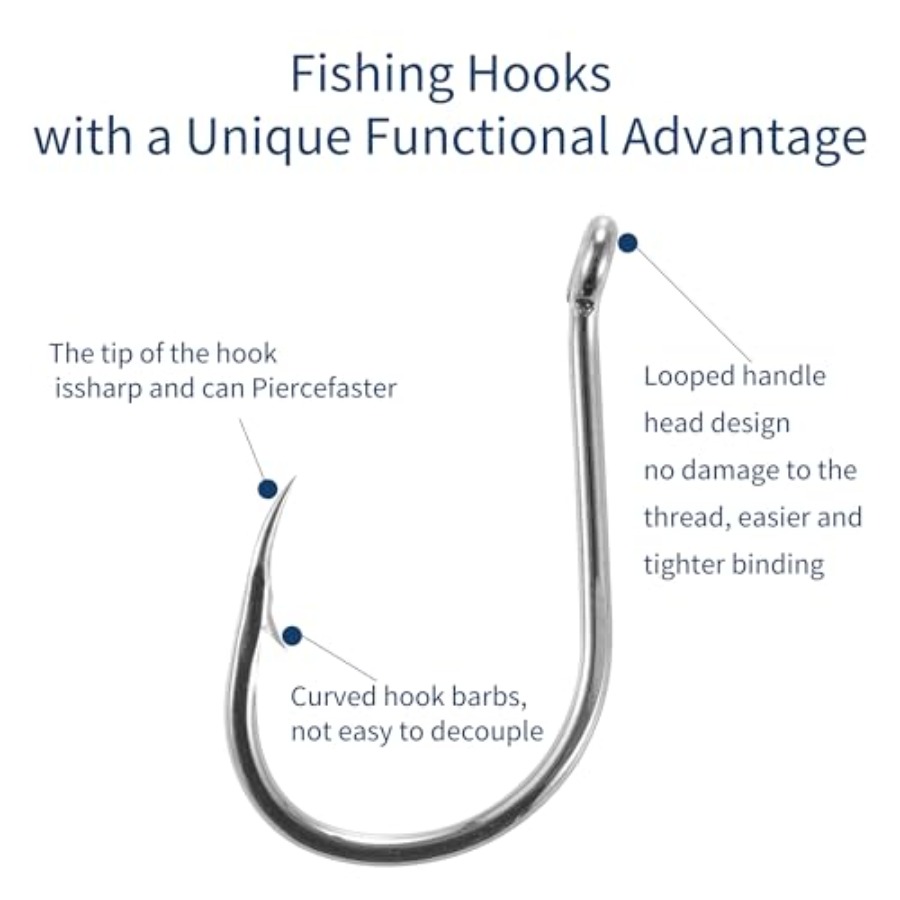 300PCS Fishing Hooks 18 Sizes  - Fishing Hook Size recension och pris