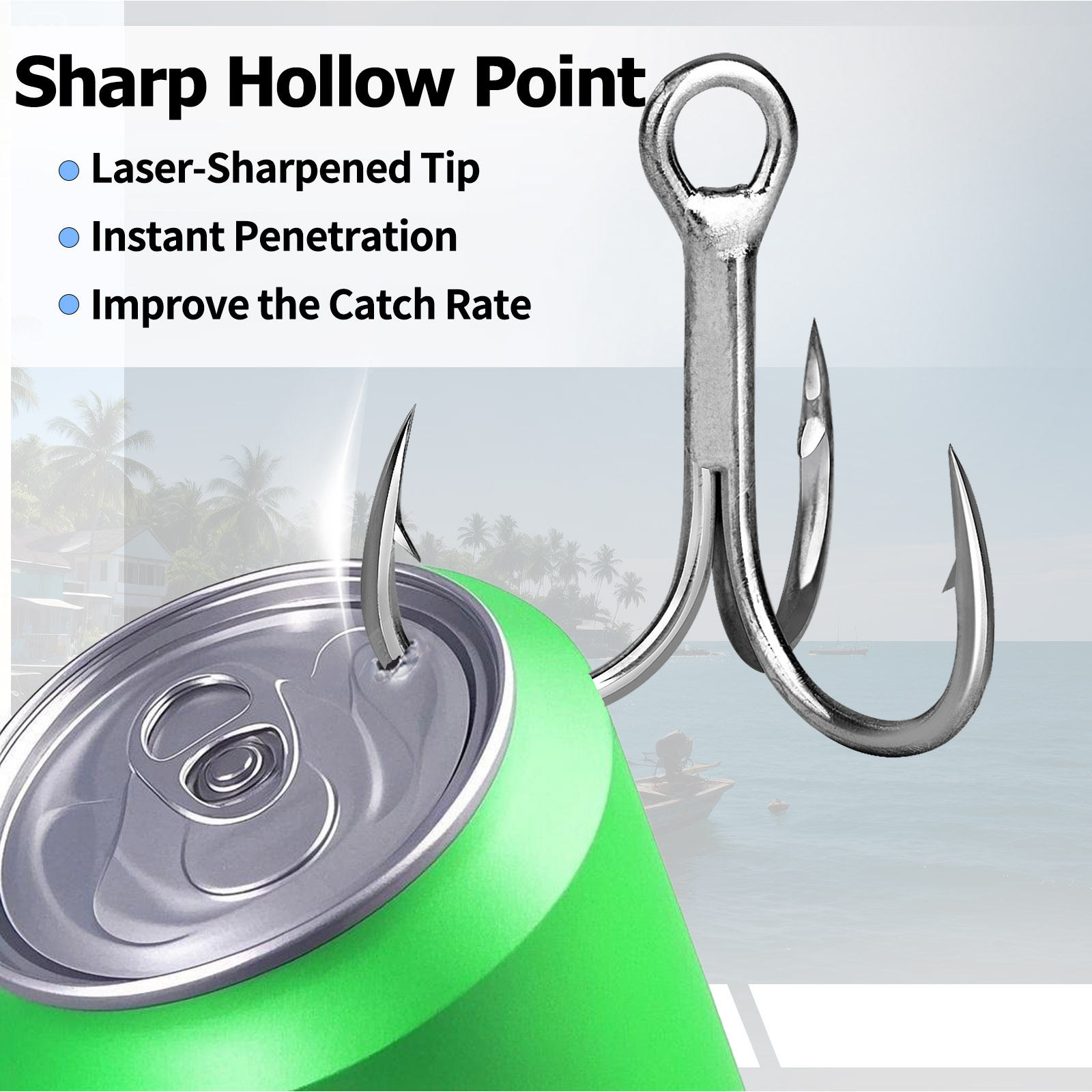9KM Saltwater Treble Hooks 3X  - Fishing Hook Assortment recension och pris