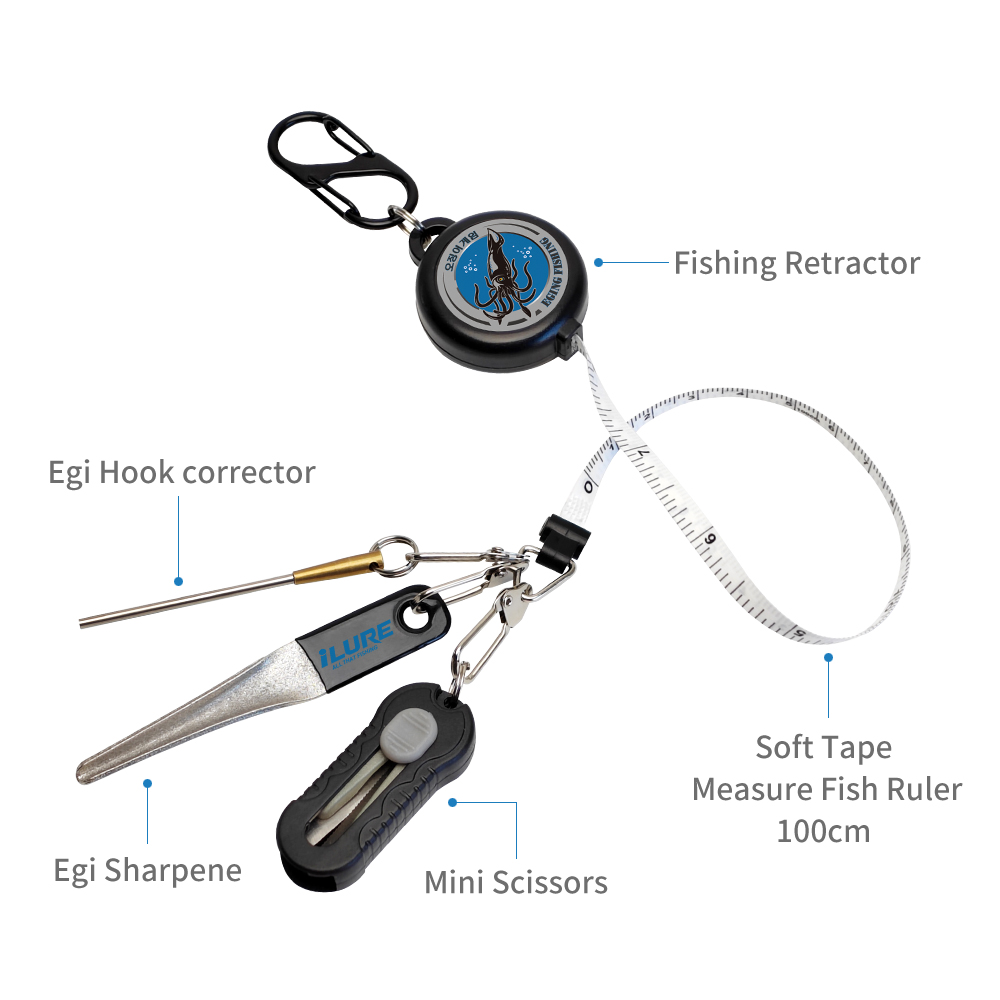 4in1 Eging Fishing Kit Retract - Fishing Hook Sharpener recension och pris