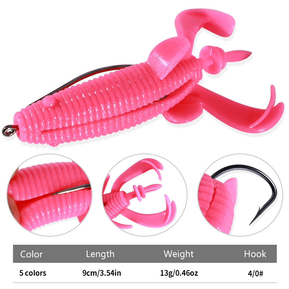 Floating Soft Frog Bait Reinfo - Fishing Hook Weedless recension och pris