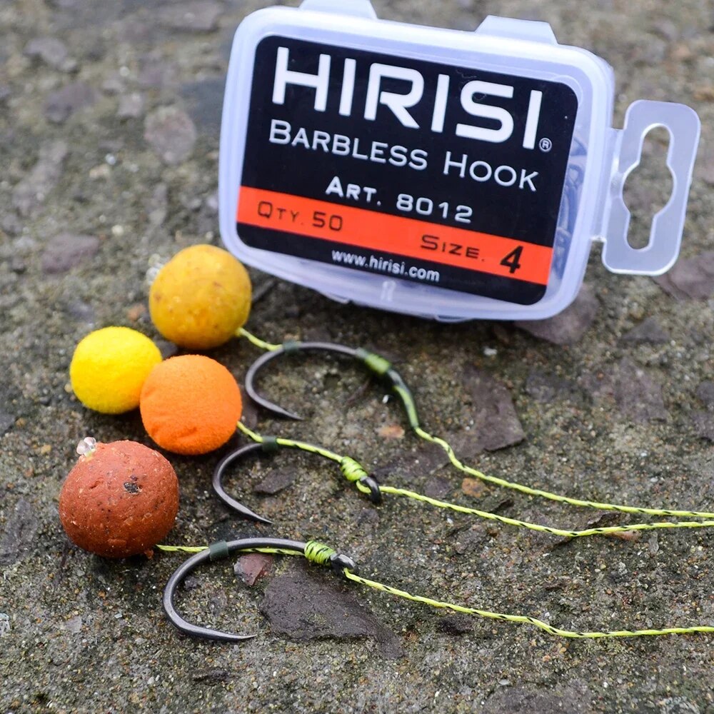 Hirisi 50pcs Coating High Carb - Fishing Hook Barbless recension och pris