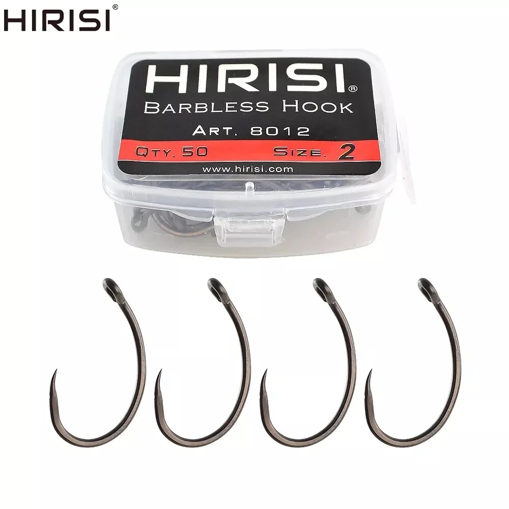 Hirisi 50pcs Coating High Carb - Fishing Hook Barbless recension och pris