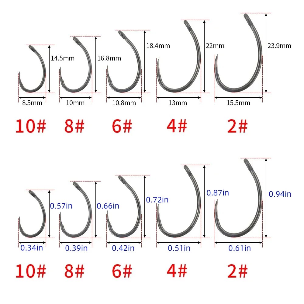 Hirisi 50pcs Coating High Carb - Fishing Hook Barbless recension och pris